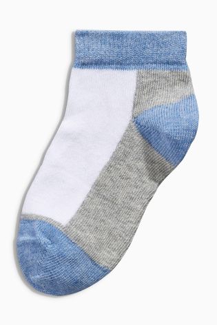 Blue Trainer Socks Five Pack (0-12mths)